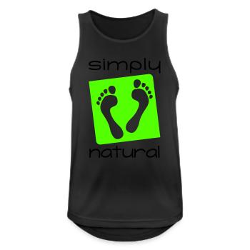 Simplement pieds nus | simplement pieds nus tout simplement naturel 2C - Débardeur respirant Homme - noir - Devant - Nick (188cm)