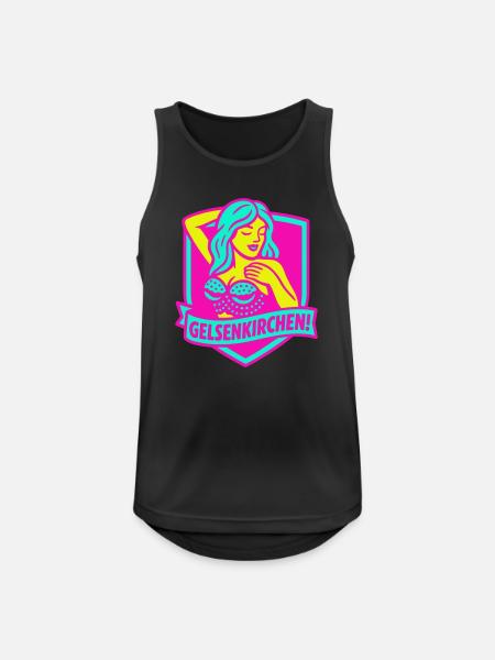 Gelsenkirchen Superstar in pink - Men's Breathable Tank Top - black