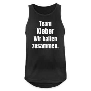 Team Kleber Wir Halten Zusammen auf der Baustelle. - Männer Tank Top atmungsaktiv - Schwarz - Vorne - Nick (188cm)