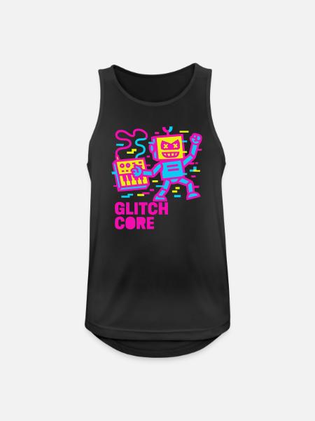 Glitchcore! - Männer Tank Top atmungsaktiv - Schwarz