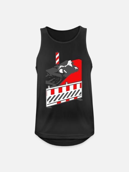 Baustelle - Männer Tank Top atmungsaktiv - Schwarz