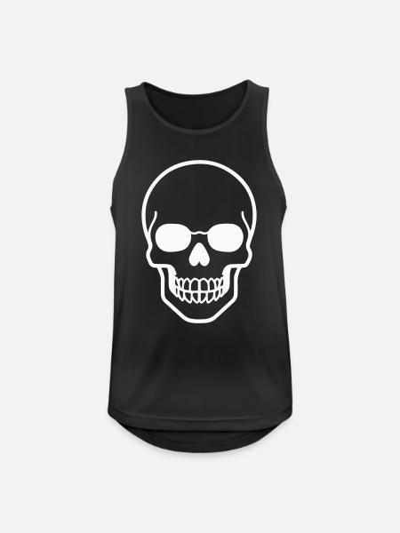 Minimalist skull design - Men's Breathable Tank Top - black