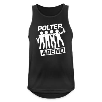 Polterabend Crew Polterhochzeit - Männer Tank Top atmungsaktiv - Schwarz - Vorne - Nick (188cm)