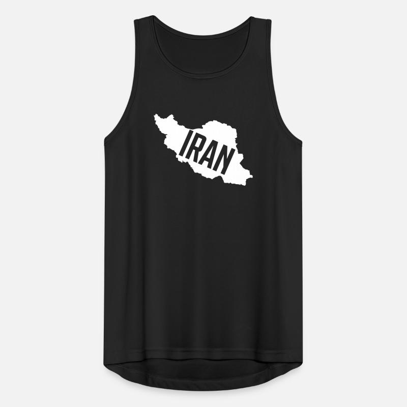 Iran Map Bold Typography Männer Tank Top atmungsaktiv