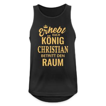 Christian Gift Idea Birthday King Funny - Men's Breathable Tank Top - black - Front - Nick (188cm)