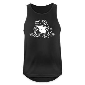 Frosch Tier - Männer Tank Top atmungsaktiv - Schwarz - Vorne - Nick (188cm)