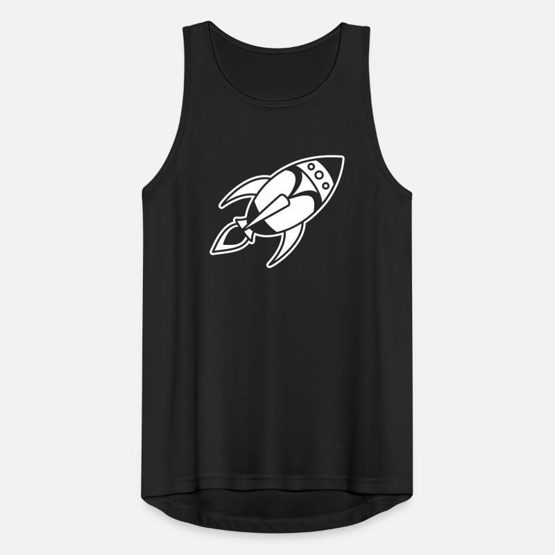 Retro Space Rocket – Space Spaceship Design Men's Breathable Tank Top