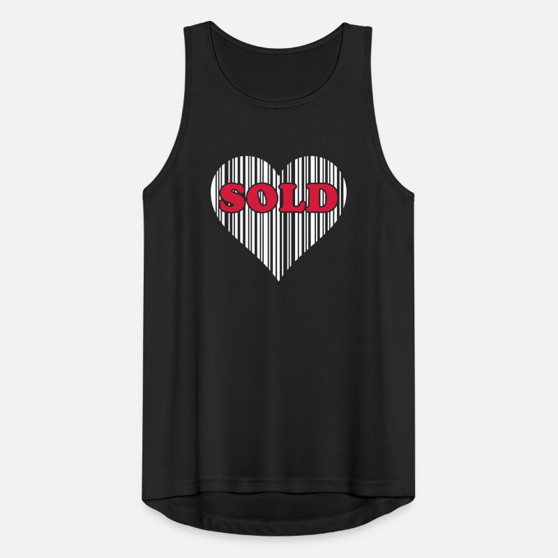 Coeur Barcode Love – Vendu Code Barcode Cadeau Débardeur respirant Homme