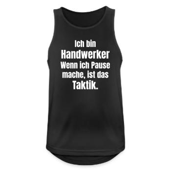 Handwerker Taktik Pause Shirt - Männer Tank Top atmungsaktiv - Schwarz - Vorne - Nick (188cm)