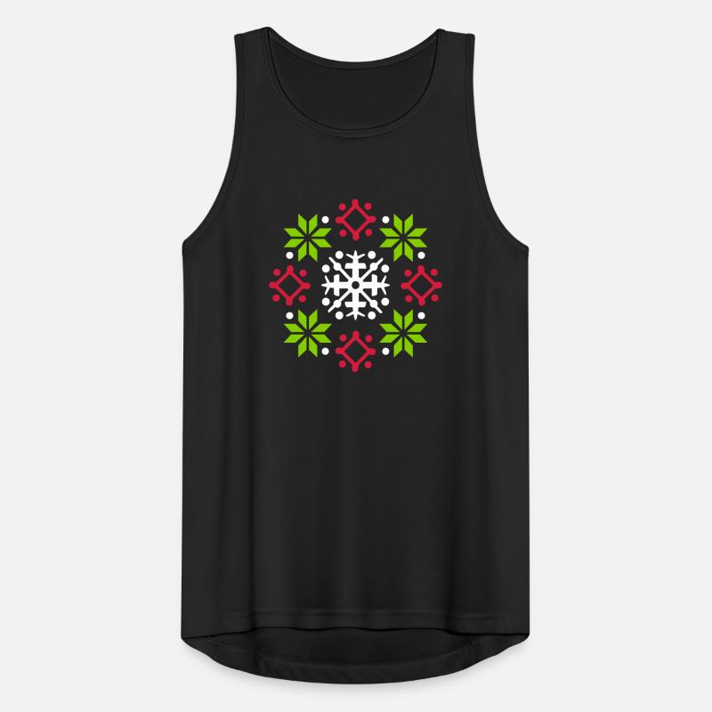 Schneeflocken Muster Weihnachtspullover Schnee Männer Tank Top atmungsaktiv
