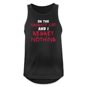 On the naughty list and regret nothing Graffiti - Men's Breathable Tank Top - black - Front - Nick (188cm)