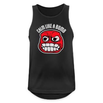 Calm Like Bomb Paradox Ironie Humor Explosiv Witz - Männer Tank Top atmungsaktiv - Schwarz - Vorne - Nick (188cm)