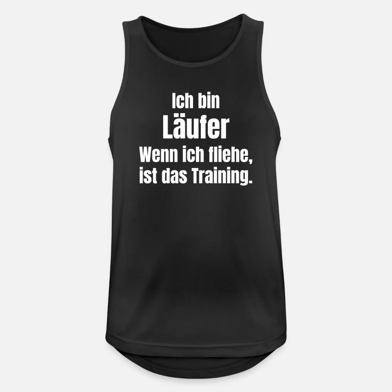 Ich bin Läufer Training Motivation - Männer Tank Top atmungsaktiv - Schwarz