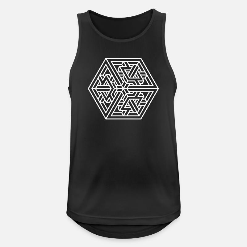 Impossible form – optical illusion for nerds - Men's Breathable Tank Top - black