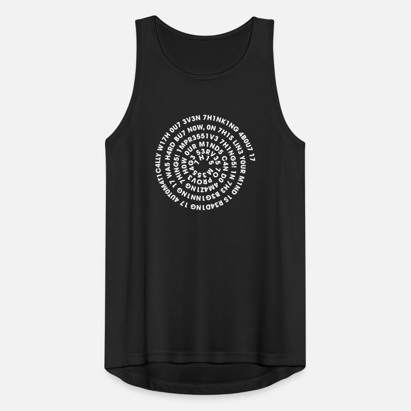 Leetspeak Spirale – Nerd Code 1337 Geek Design Männer Tank Top atmungsaktiv