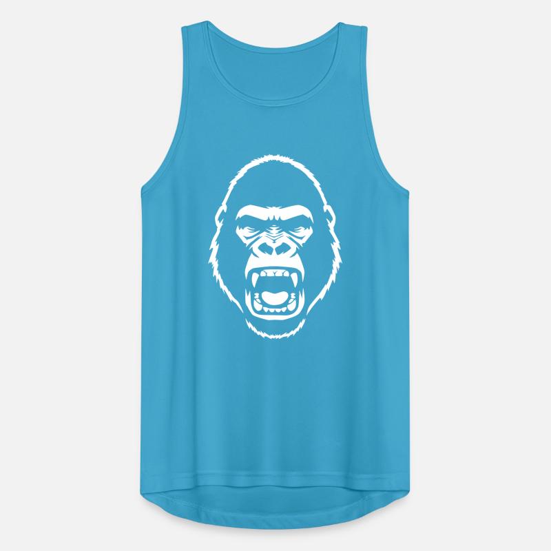 Furious Gorilla Stencil Grunge vector_path128 Débardeur respirant Homme