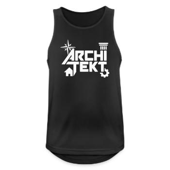 Architekt Schrift Kompass Design - Farbe variabel - Männer Tank Top atmungsaktiv - Schwarz - Vorne - Nick (188cm)