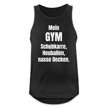 Mon t-shirt en bottes de foin pour chaussures de sport - Débardeur respirant Homme - noir - Devant - Nick (188cm)