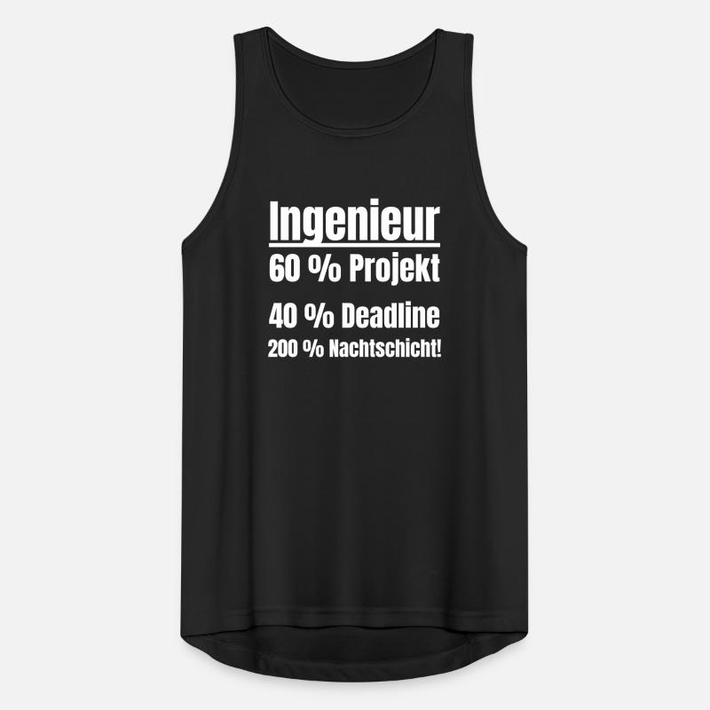Engineer Life: Project, Deadline, Night Shift. Men's Breathable Tank Top