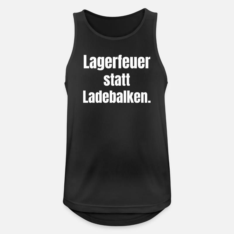 Campfire instead of loading beams - Men's Breathable Tank Top - black