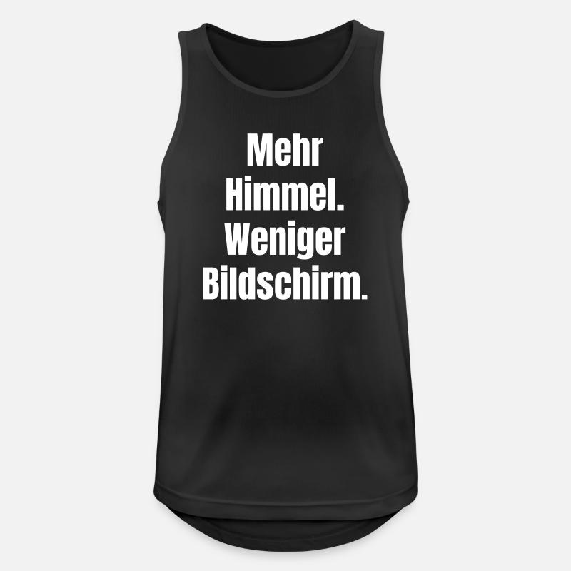 More sky, less screen - Men's Breathable Tank Top - black