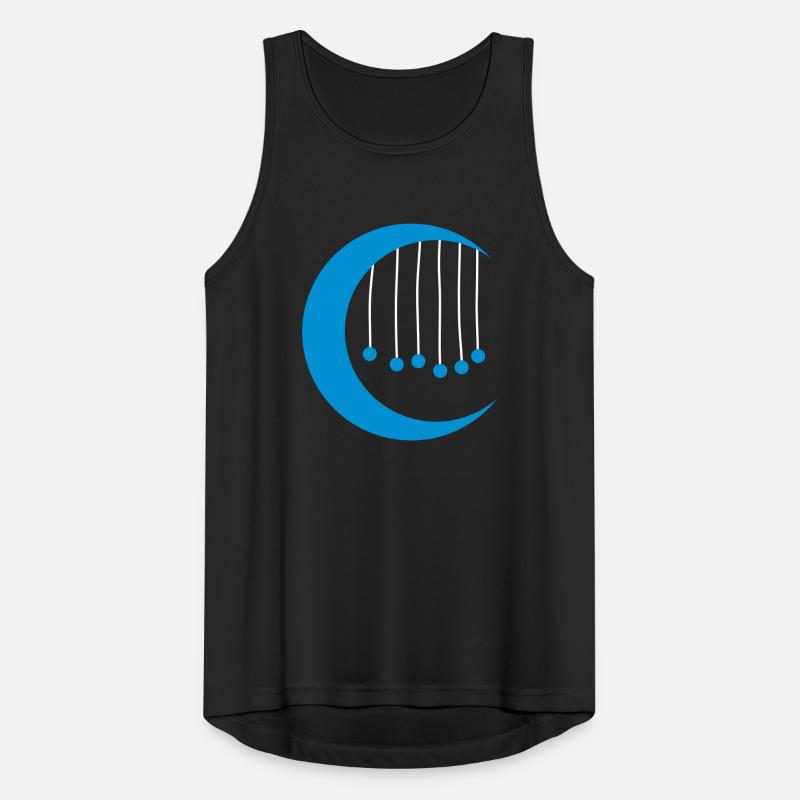 Blå måne med vindspel Men's Breathable Tank Top