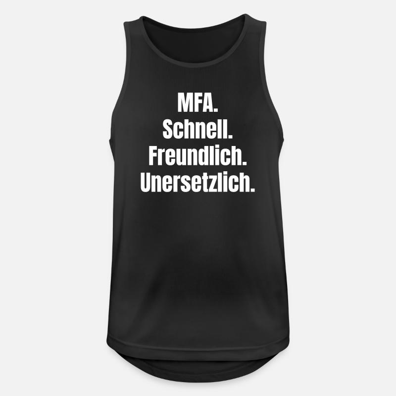 MFA: Fast, friendly, irreplaceable - Men's Breathable Tank Top - black