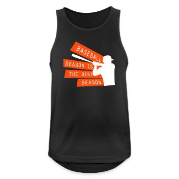 La saison de baseball est la meilleure saison des sports de fans - Débardeur respirant Homme - noir - Devant - Nick (188cm)
