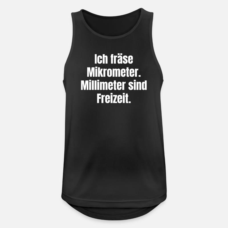 Mikrometer Spruch  - Männer Tank Top atmungsaktiv - Schwarz
