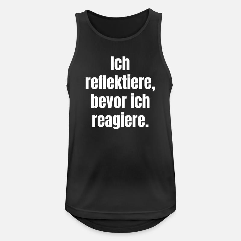 Reflect before you react - Men's Breathable Tank Top - black