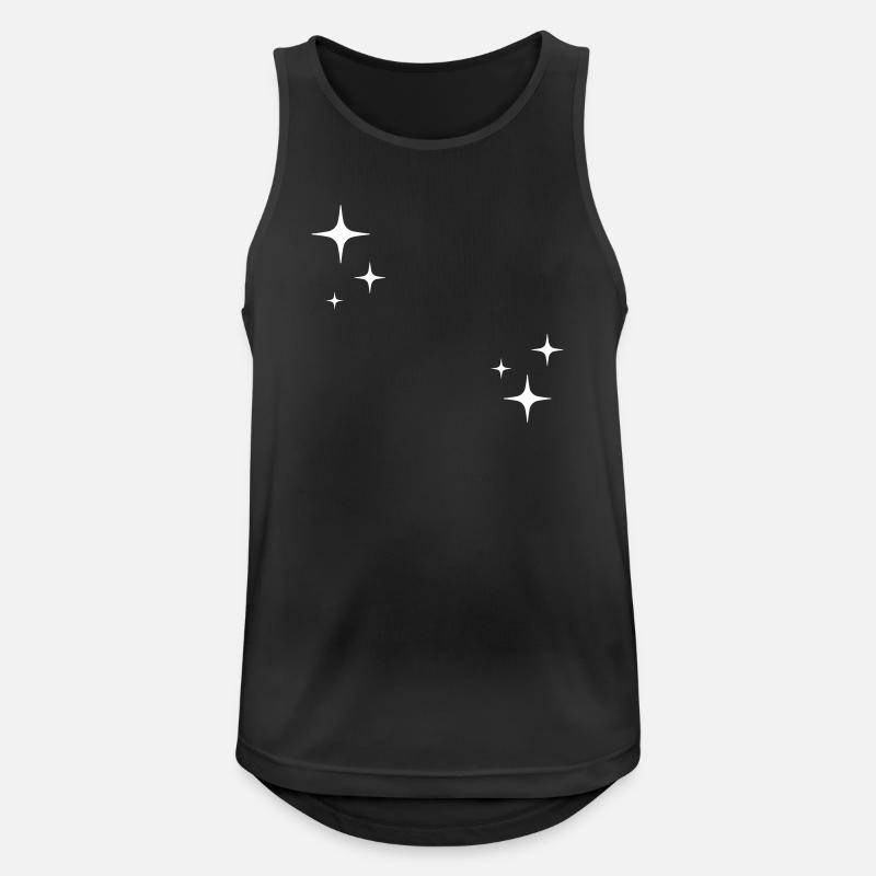 Sterne - Funkeln - Zeichen - Männer Tank Top atmungsaktiv - Schwarz