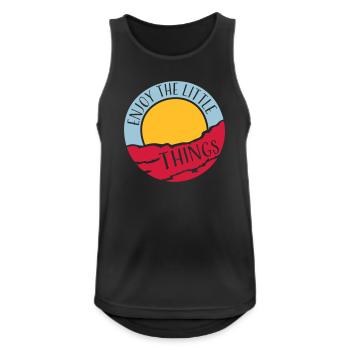 Enjoy The Little Things Gratitude Mindfulness - Men's Breathable Tank Top - black - Front - Nick (188cm)