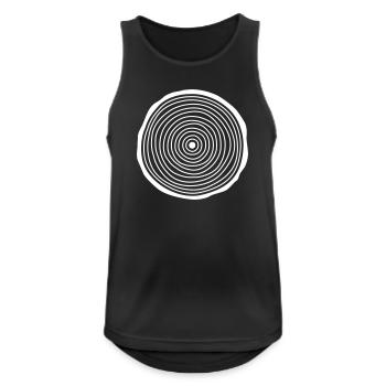 Tree Slice - Men's Breathable Tank Top - black - Front - Nick (188cm)