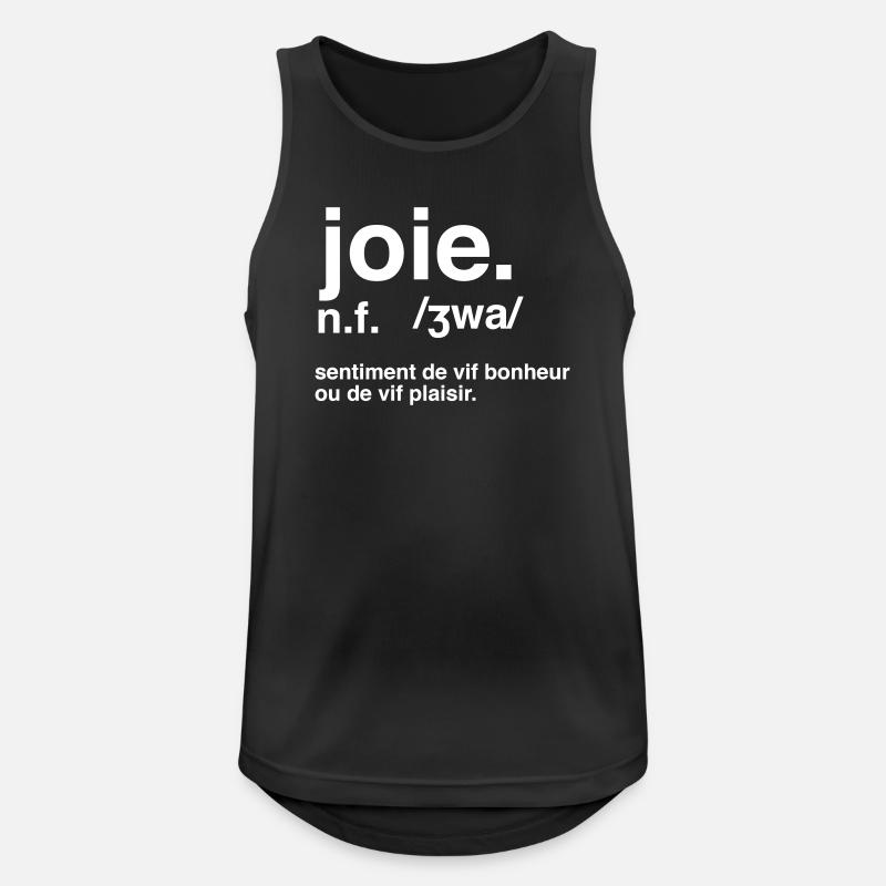Joy Dictionary Style Definition - Men's Breathable Tank Top - black