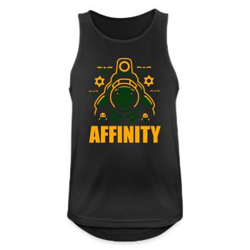 Affinity T-Shirt with Kappa - Männer Tank Top atmungsaktiv - Schwarz - Vorne - Nick (188cm)