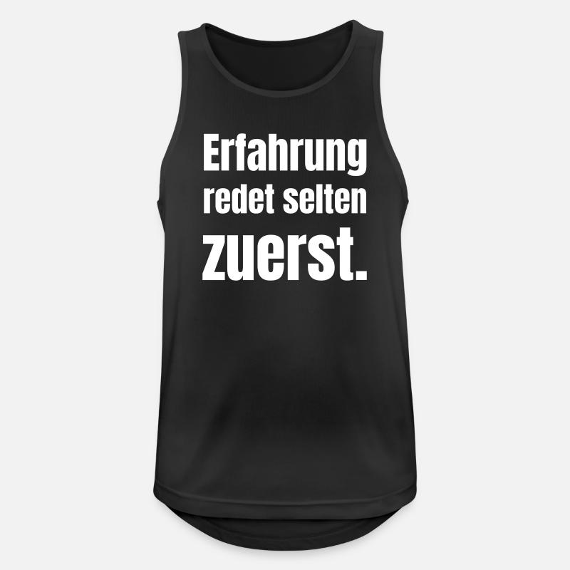 Experience rarely speaks first - Men's Breathable Tank Top - black