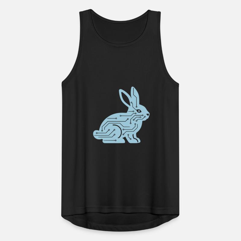 Cyber Rabbit Circuit Board Tech Vector Débardeur respirant Homme
