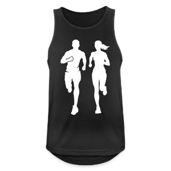 Marathon par équipe Marathon Silhouette - Débardeur respirant Homme - noir - Devant - Nick (188cm)
