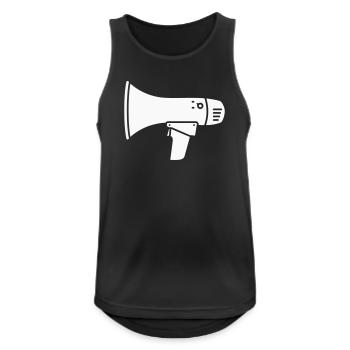 Megafon Laut Demo Ultras  - Männer Tank Top atmungsaktiv - Schwarz - Vorne - Nick (188cm)