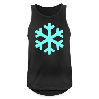 Cristal de neige bleu glace - Débardeur respirant Homme - noir - Devant - Nick (188cm)
