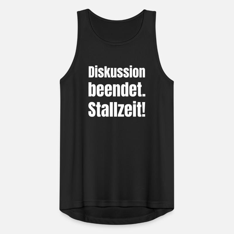 Diskussion beendet Kontrast Typo Männer Tank Top atmungsaktiv