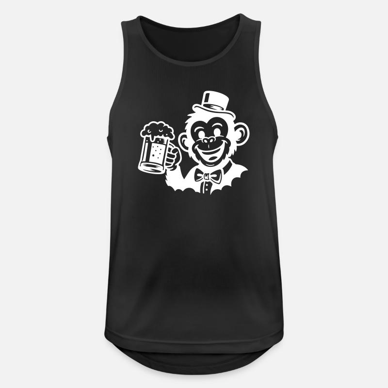 Monkey Groom Bachelor - Men's Breathable Tank Top - black