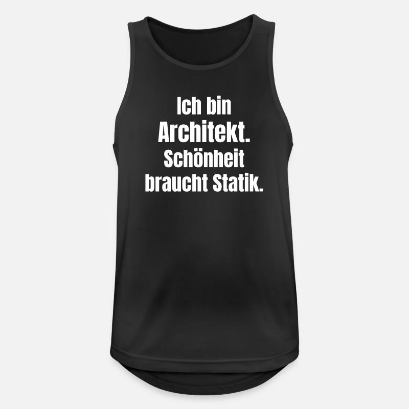 Architectural Statement: Beauty with Statics - Men's Breathable Tank Top - black