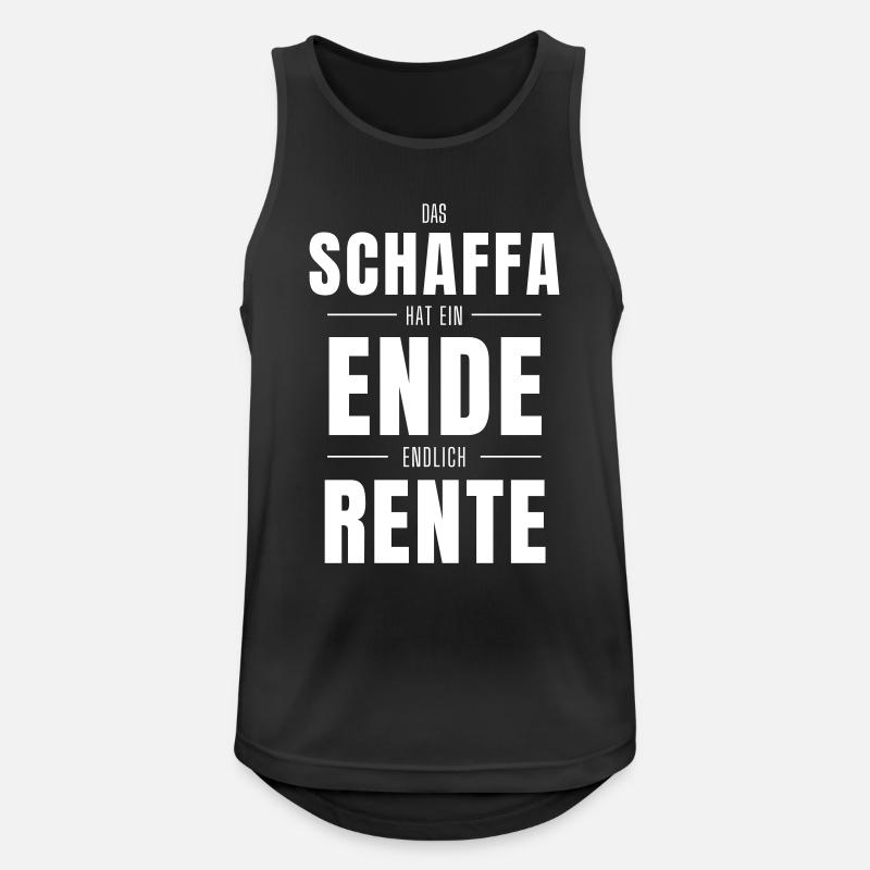 Das Schaffa hat ein Ende – Endlich Rente - Männer Tank Top atmungsaktiv - Schwarz