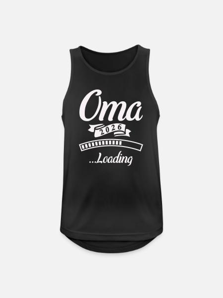 Oma 2026 Loading - Männer Tank Top atmungsaktiv - Schwarz