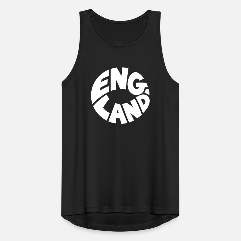 Engand Round Logo Printing Design Men's Breathable Tank Top