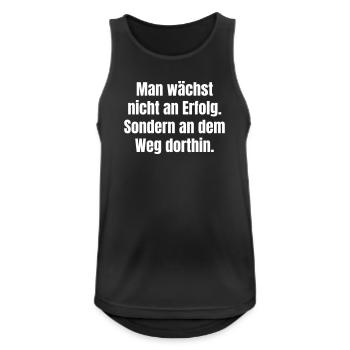 Path to Success – Quote Typo - Men's Breathable Tank Top - black - Front - Nick (188cm)