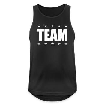Team with stars - Men's Breathable Tank Top - black - Front - Nick (188cm)