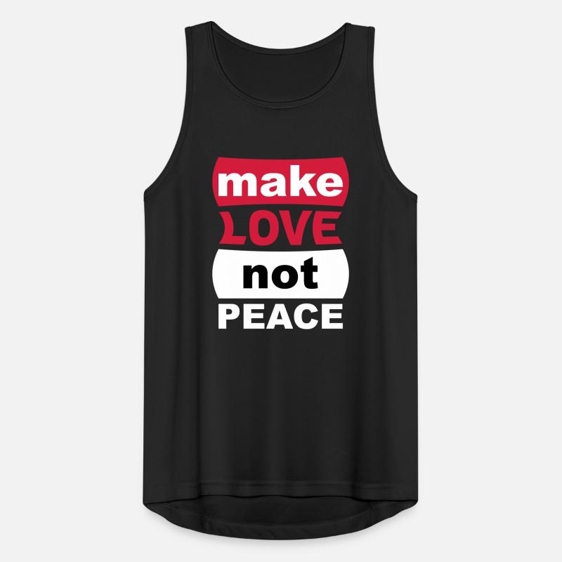 Make Love Not Peace Männer Tank Top atmungsaktiv
