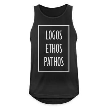 Logos Ethos Pathos Rhetoric Philosophy Student - Men's Breathable Tank Top - black - Front - Nick (188cm)
